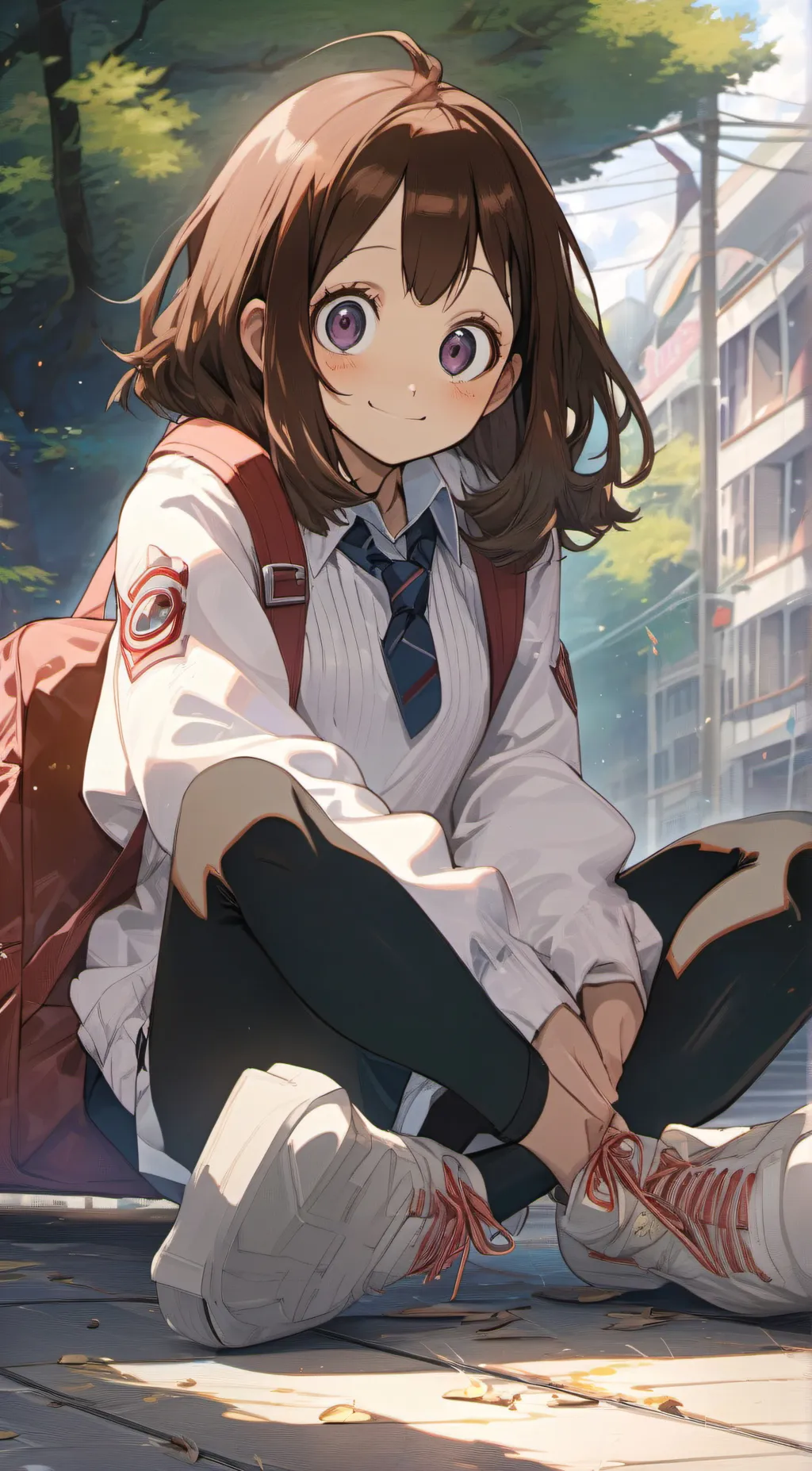 ai character: ochaco uraraka😊 background