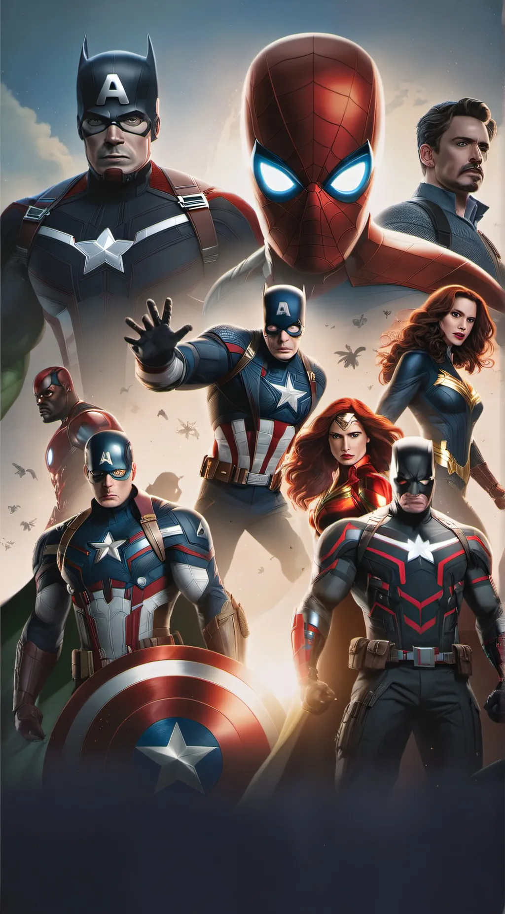 ai character: avengers  background