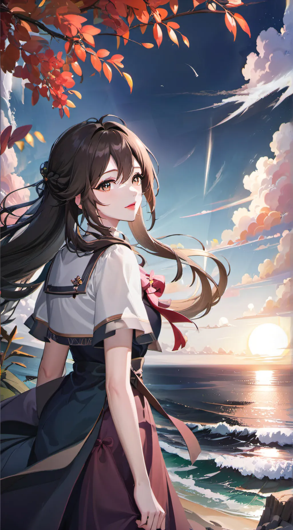 ai character: violet background