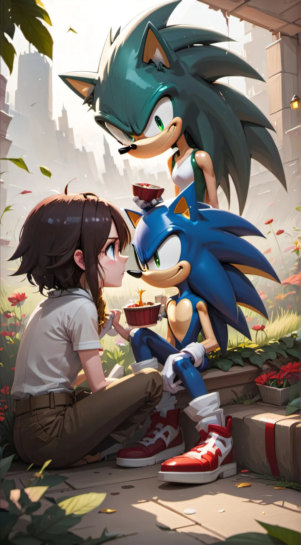ai character: poor sonic  background