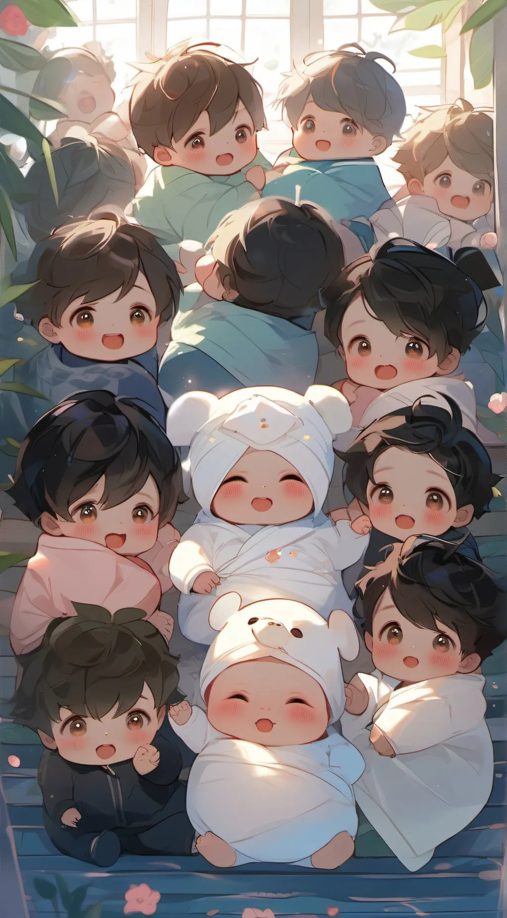 ai character: tons fat smallbaby background
