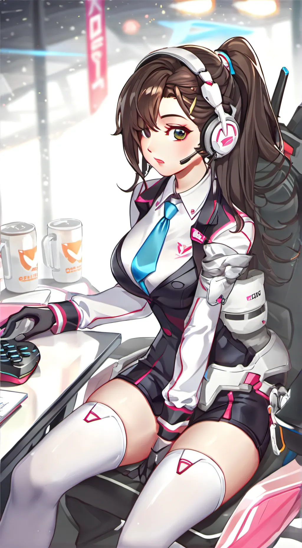 ai character: D.Va background