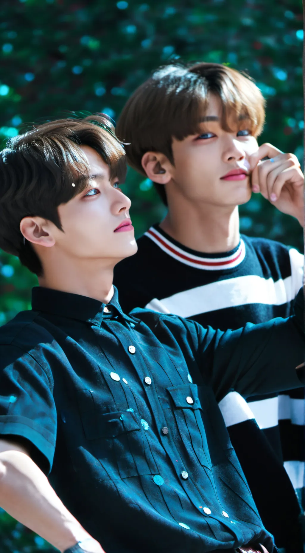 ai character: V and Jungkook  background