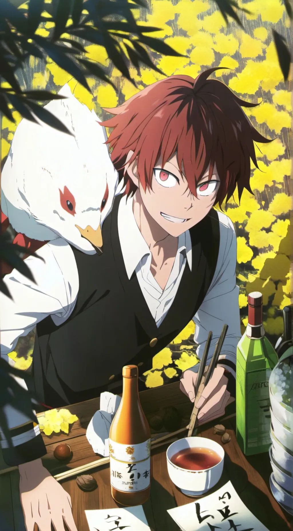 ai character: Kirishima but sus background