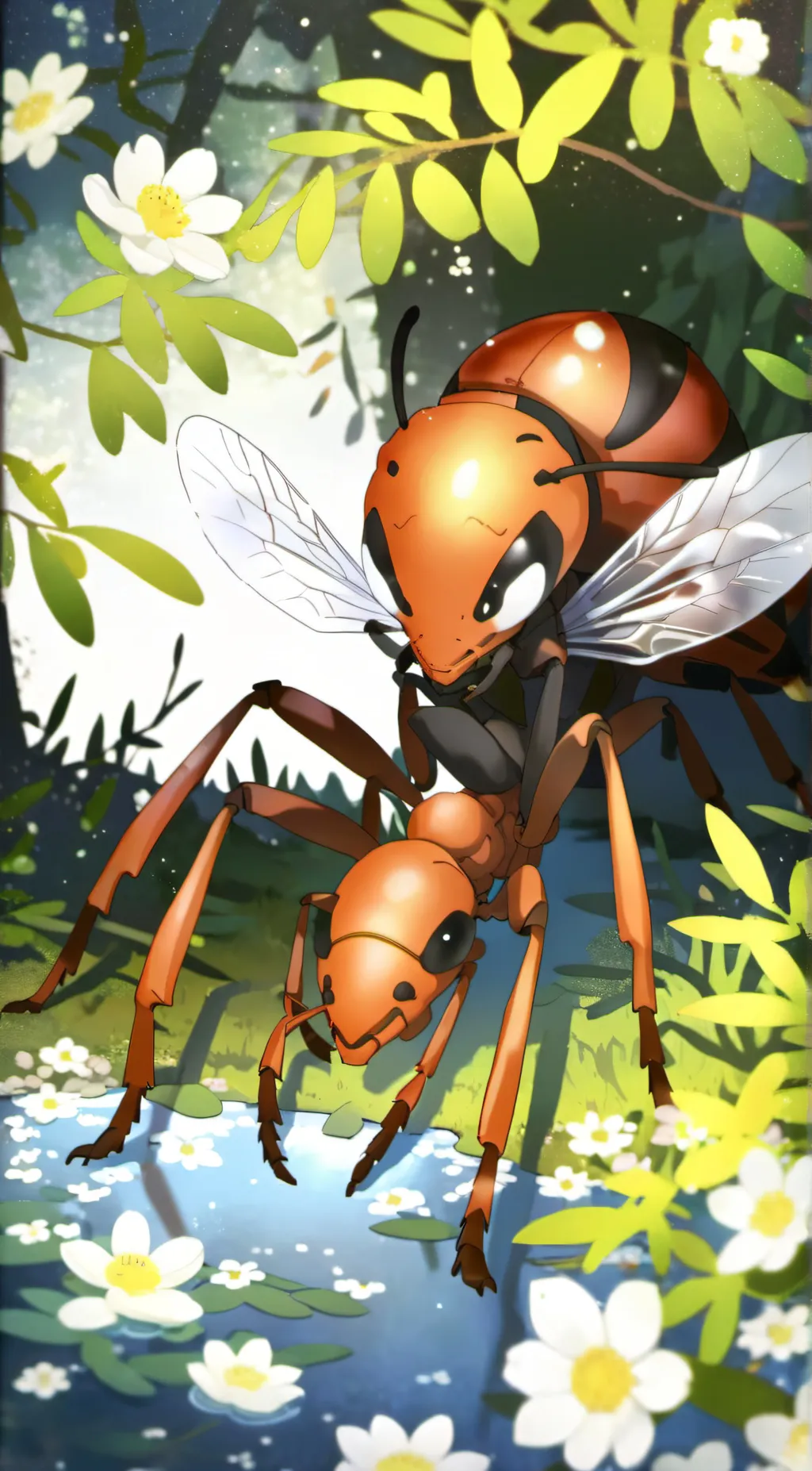 ai character: Jolnten and Zack  background
