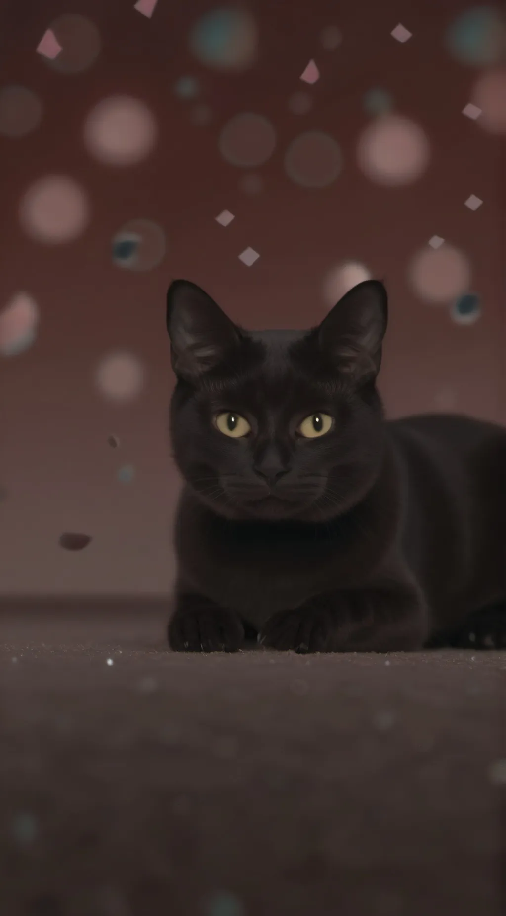ai character: Black cat background