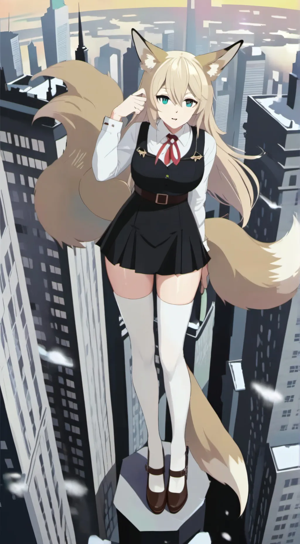 ai character: Foxy (giantess) background