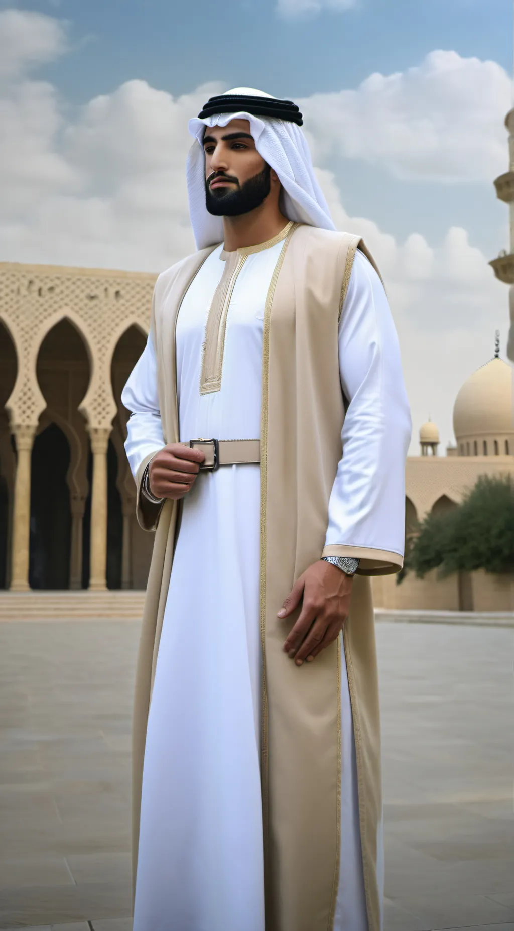 ai character: Arabic Guy background