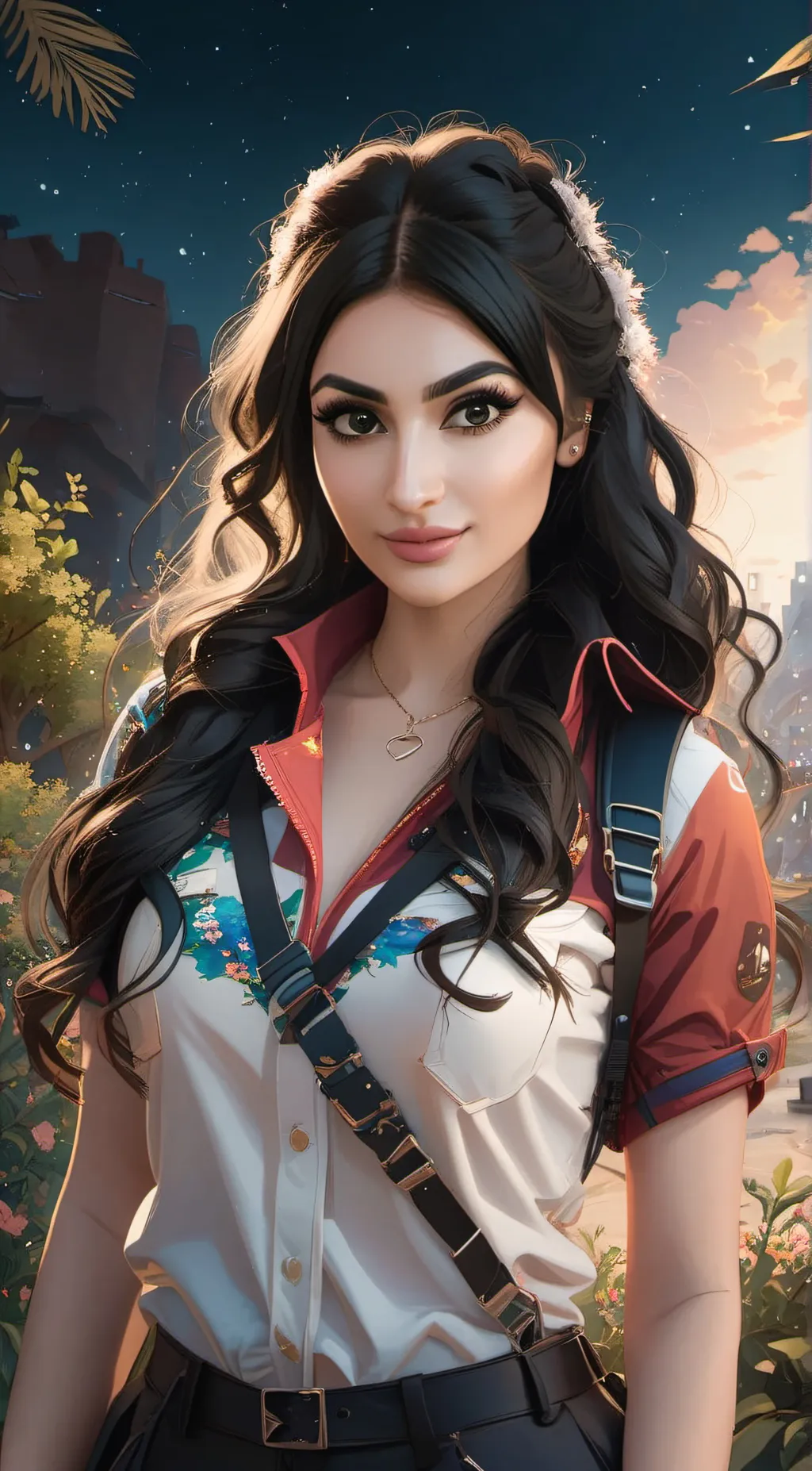 ai character: Sssniperwolf  background