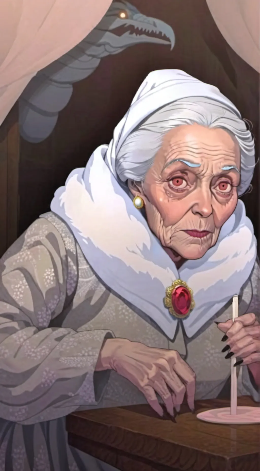 ai character: Down by the bay background