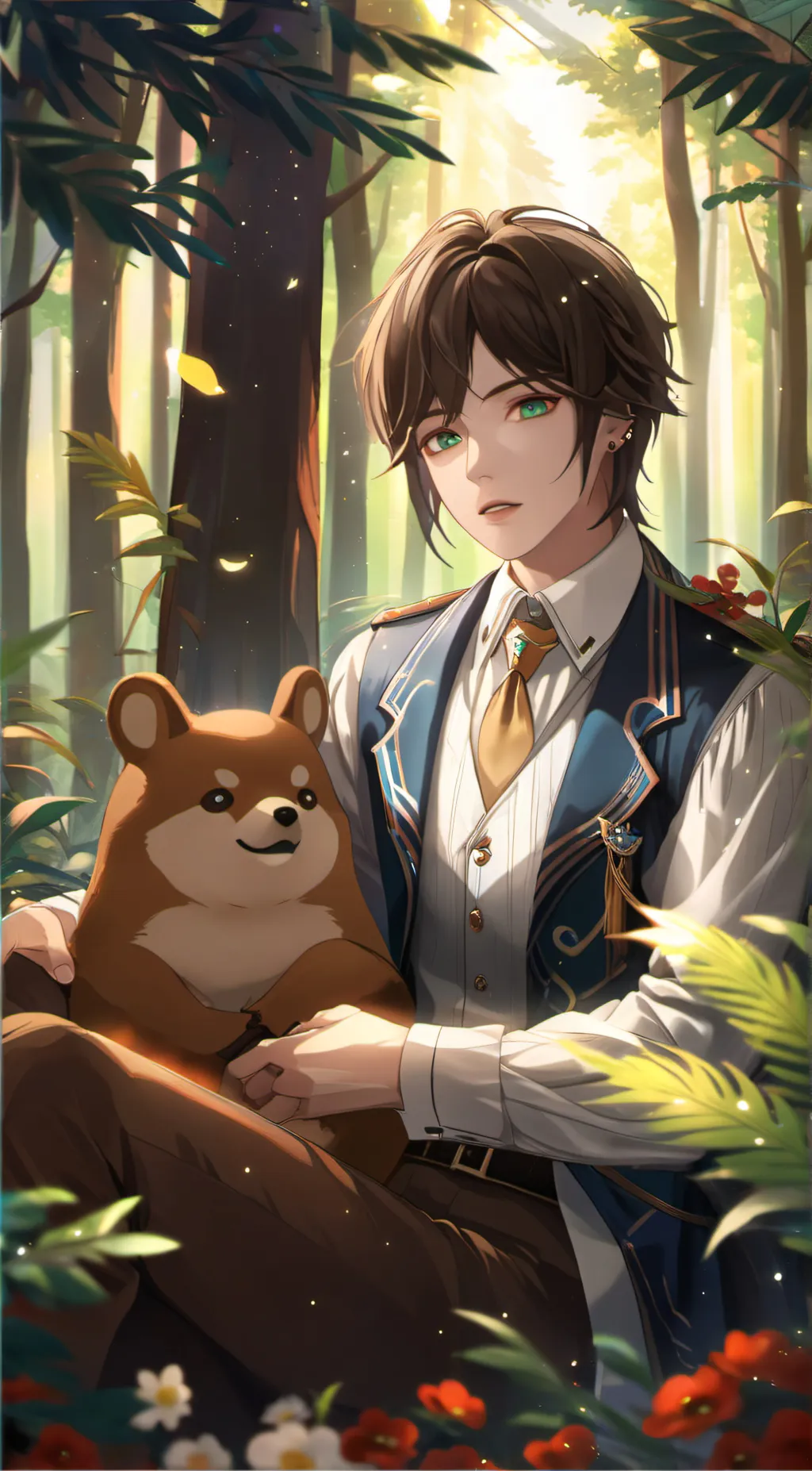 ai character: Le’maire rose background