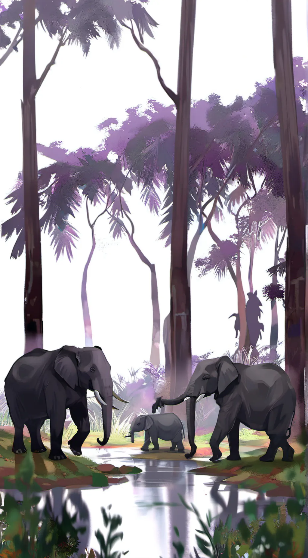 ai character: the wild forest background