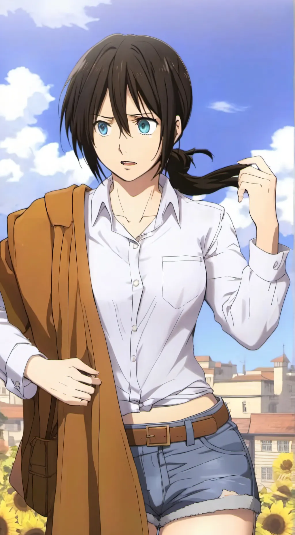 ai character: (Girl)Eren Yeager background