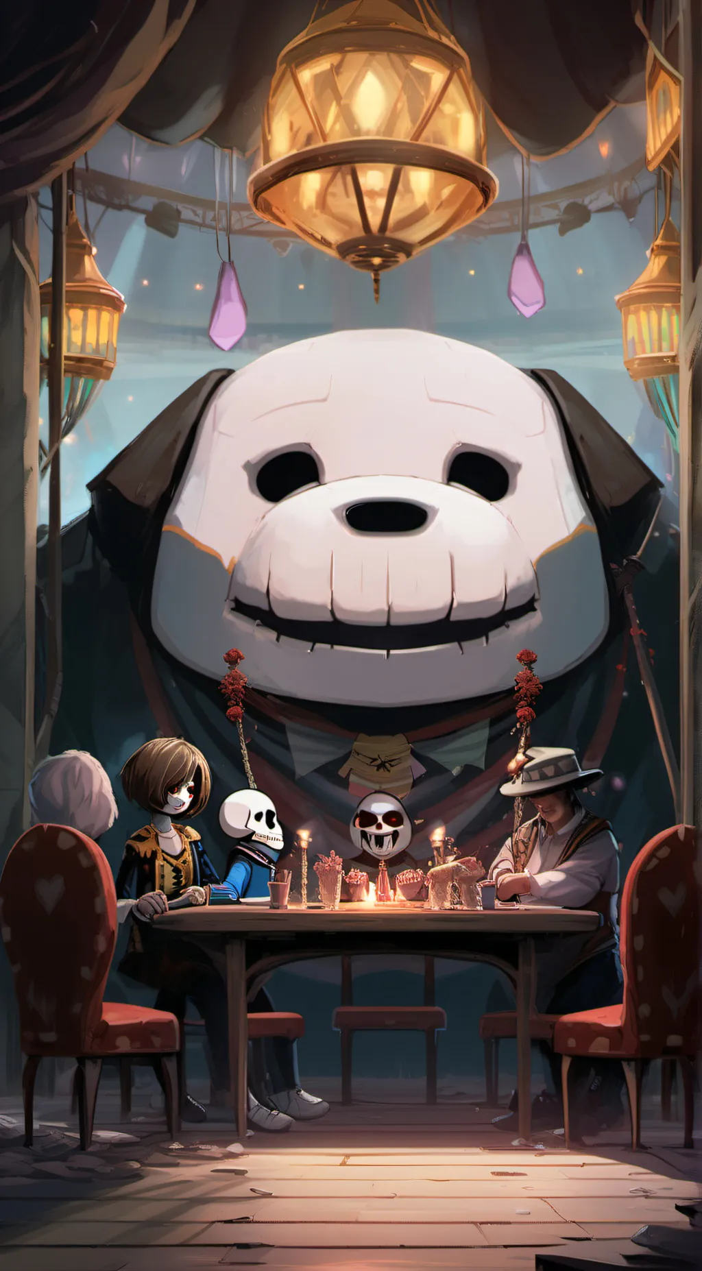 ai character: Undertale x tadc  background