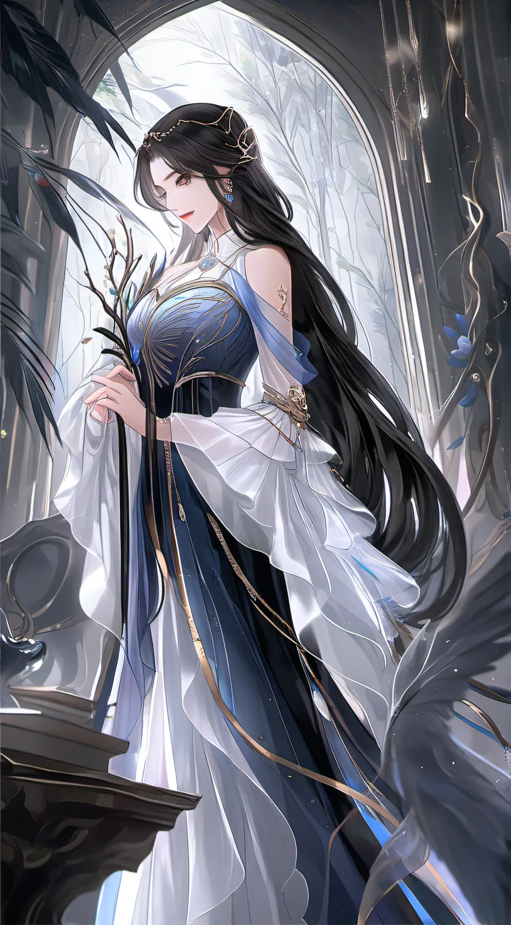 ai character: Rose background