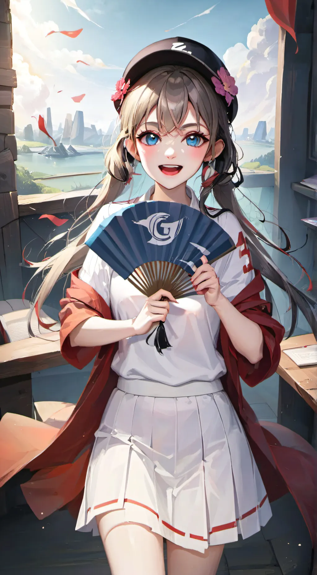 ai character: crazy fan girl background