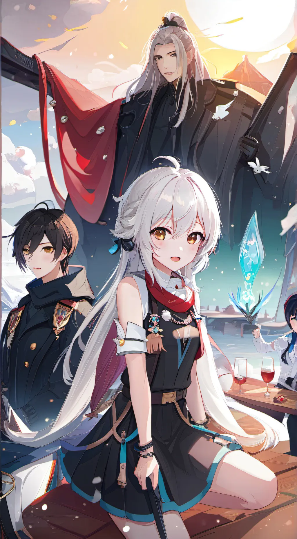 ai character: luna, jake an luke background
