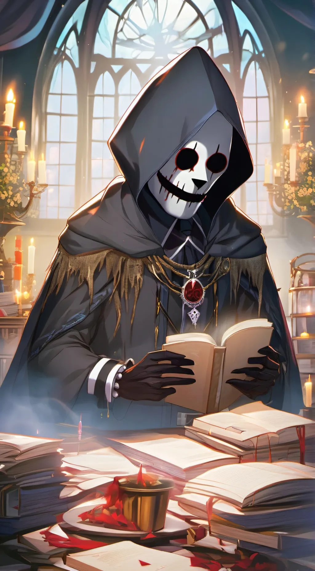 ai character: Stichwraith books  background