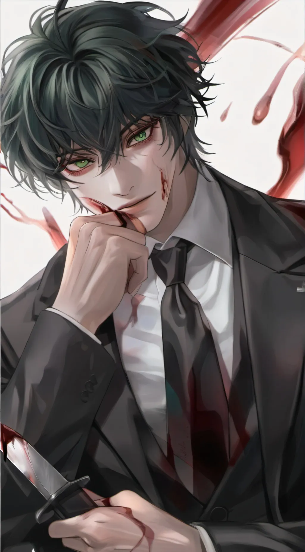 ai character: Yandere hero deku background