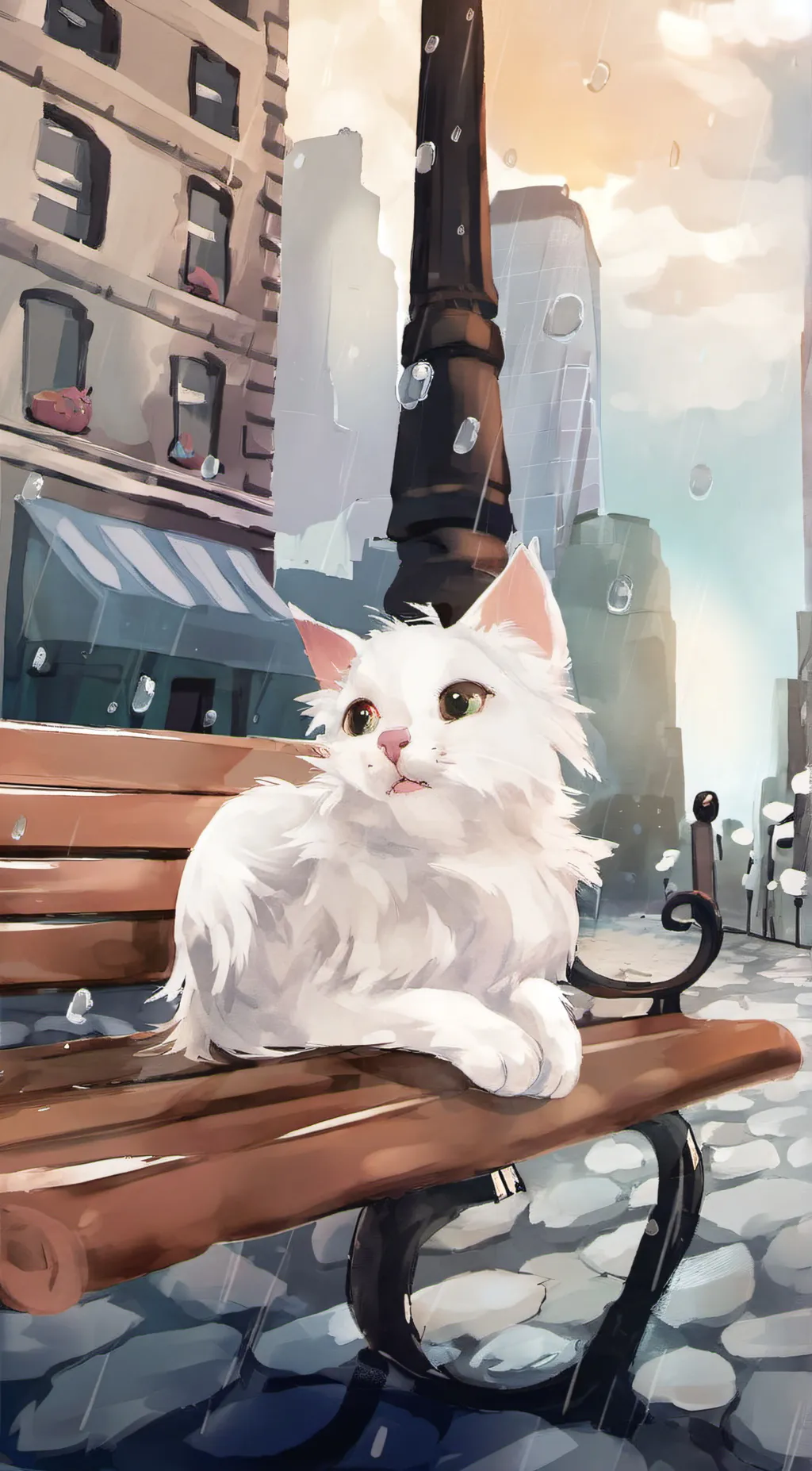 ai character: snowflake  background