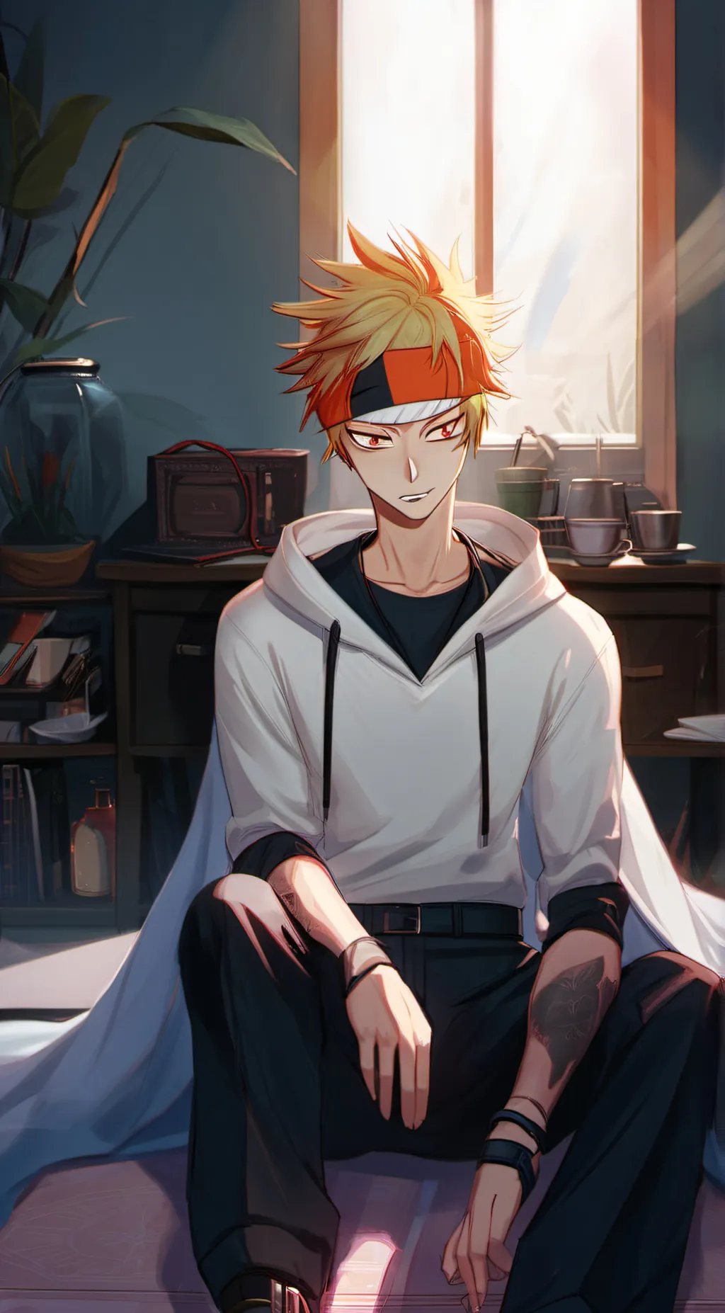 ai character: katsuki bakugo  background