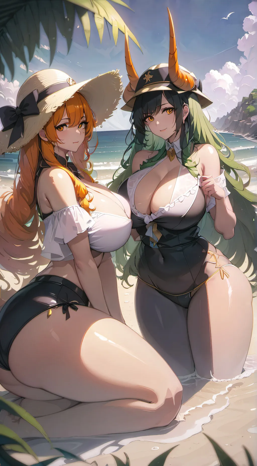 ai character: Two Naughty Girls background