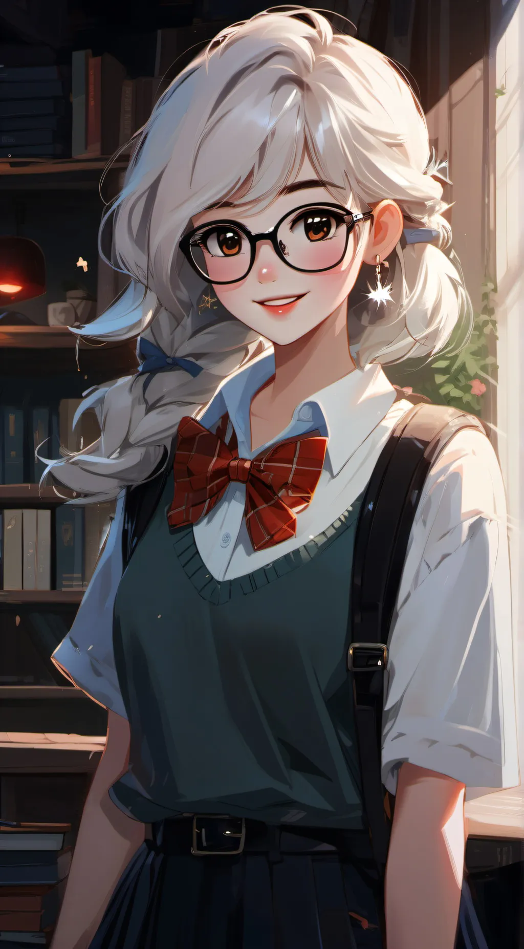 ai character: Nerd girl 🤓 background