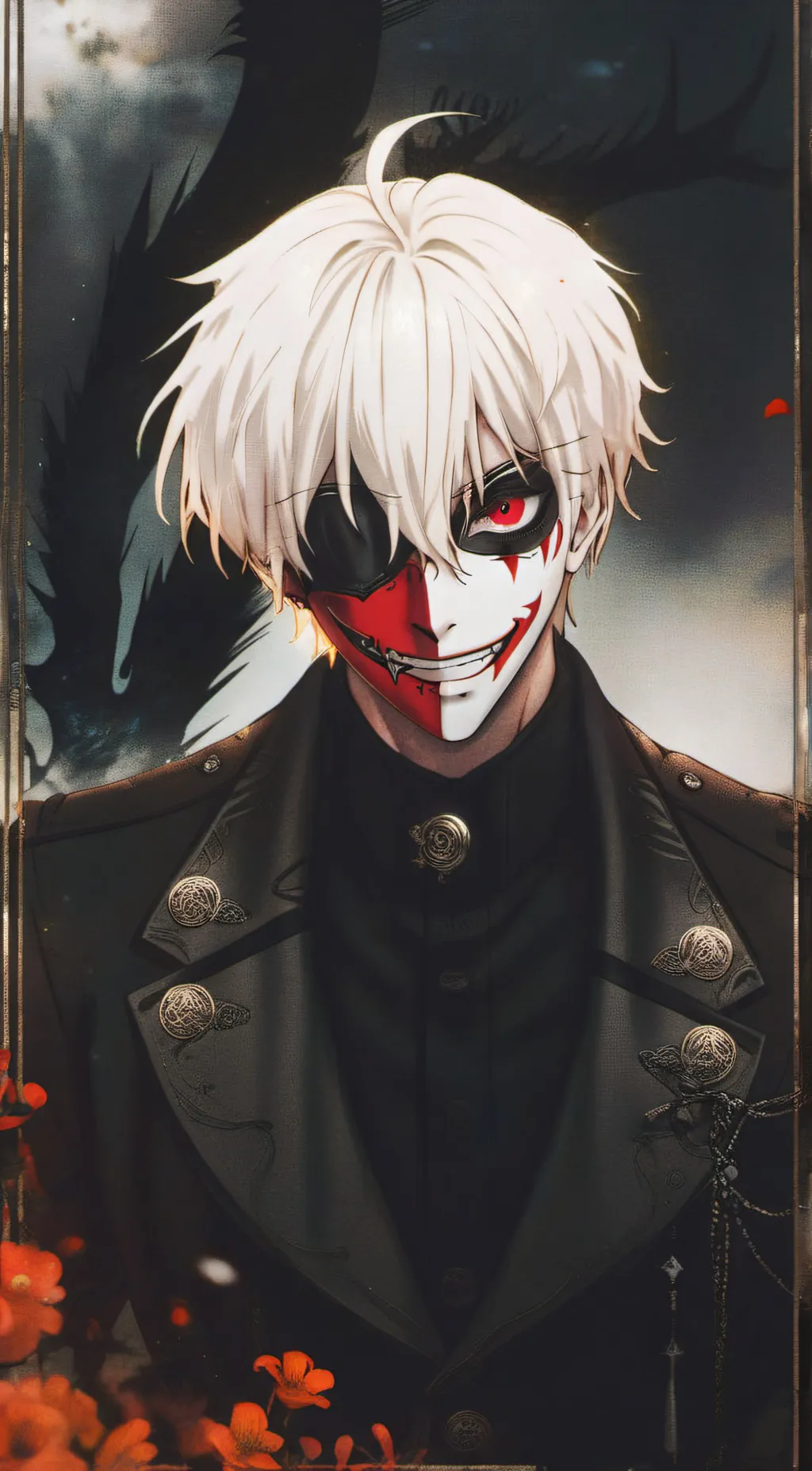 ai character: ken kaniki  background