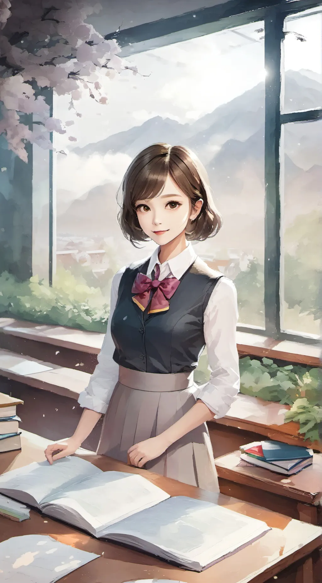 ai character: Miss Delight background