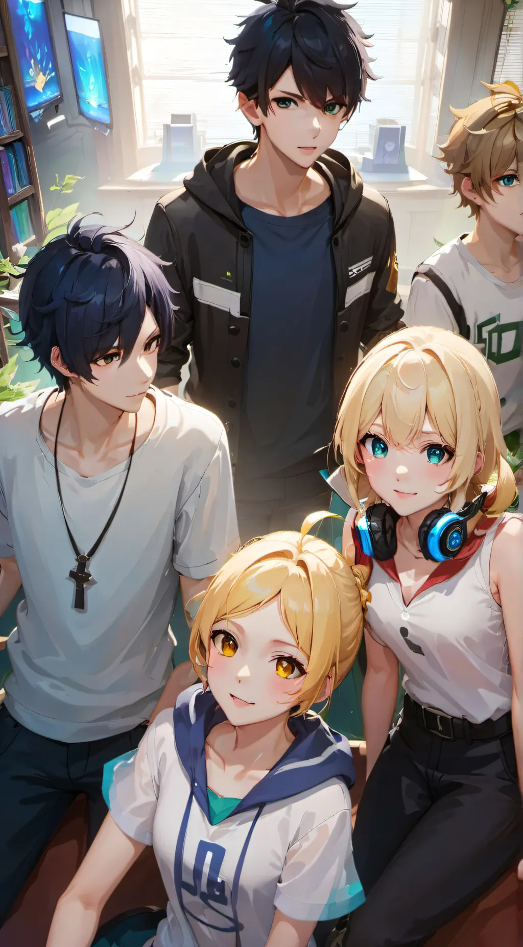 ai character: Gamer Friends  background