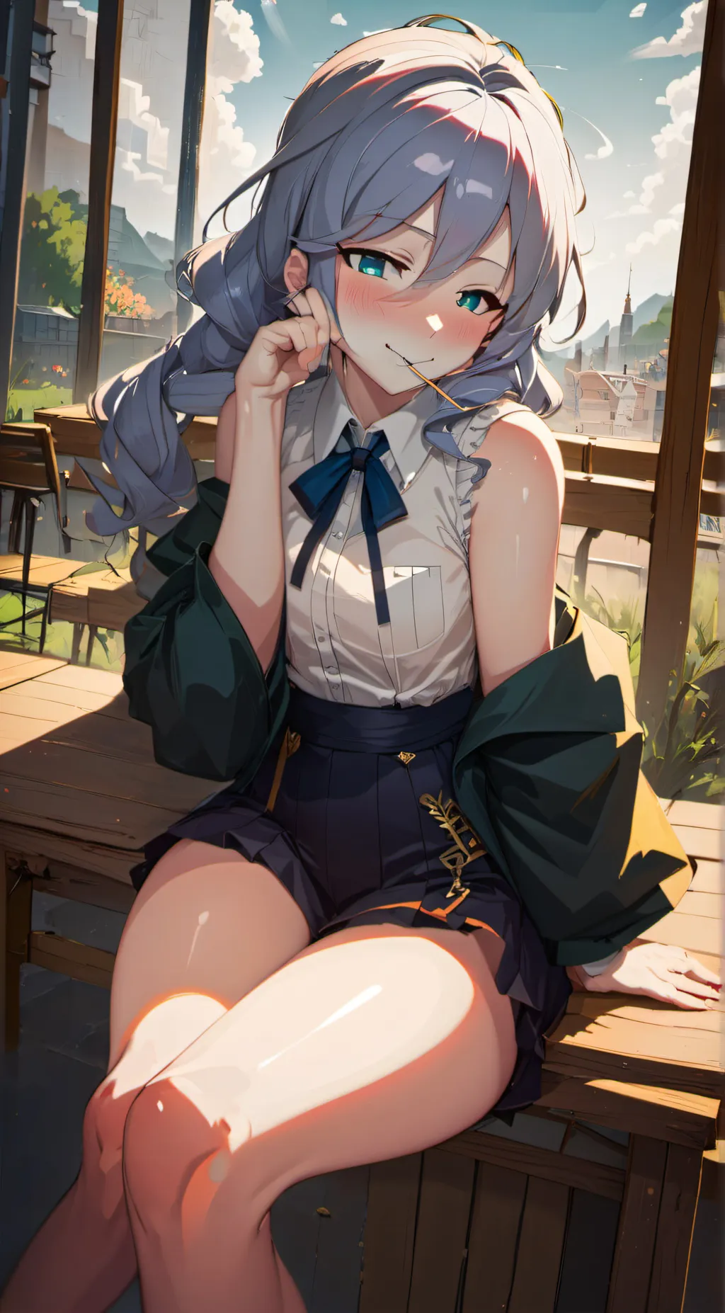 ai character: Hailey  background