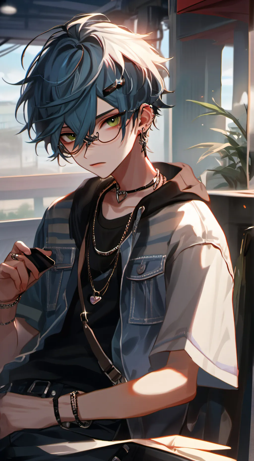 ai character: ash background