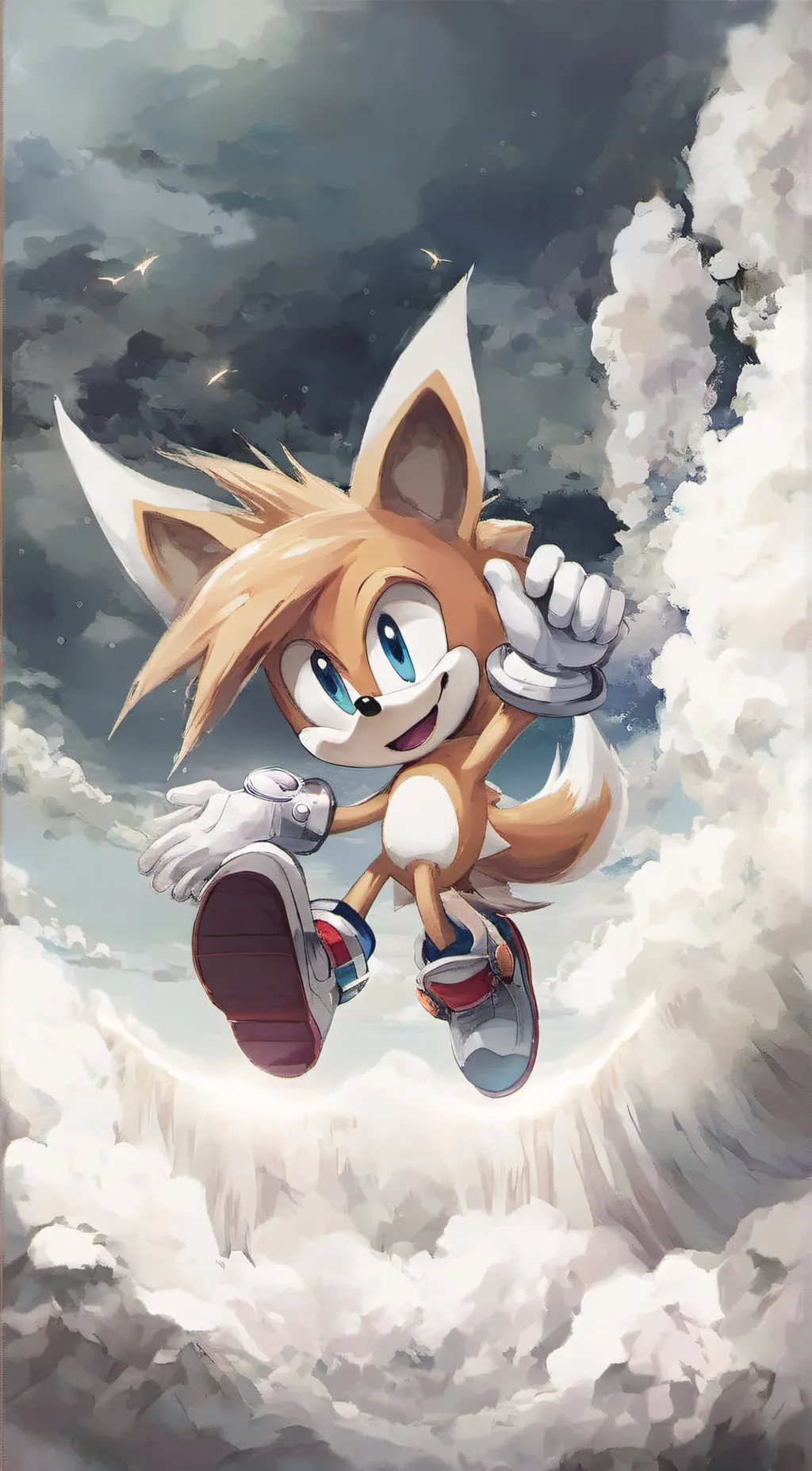 ai character: Miles Tails Power background