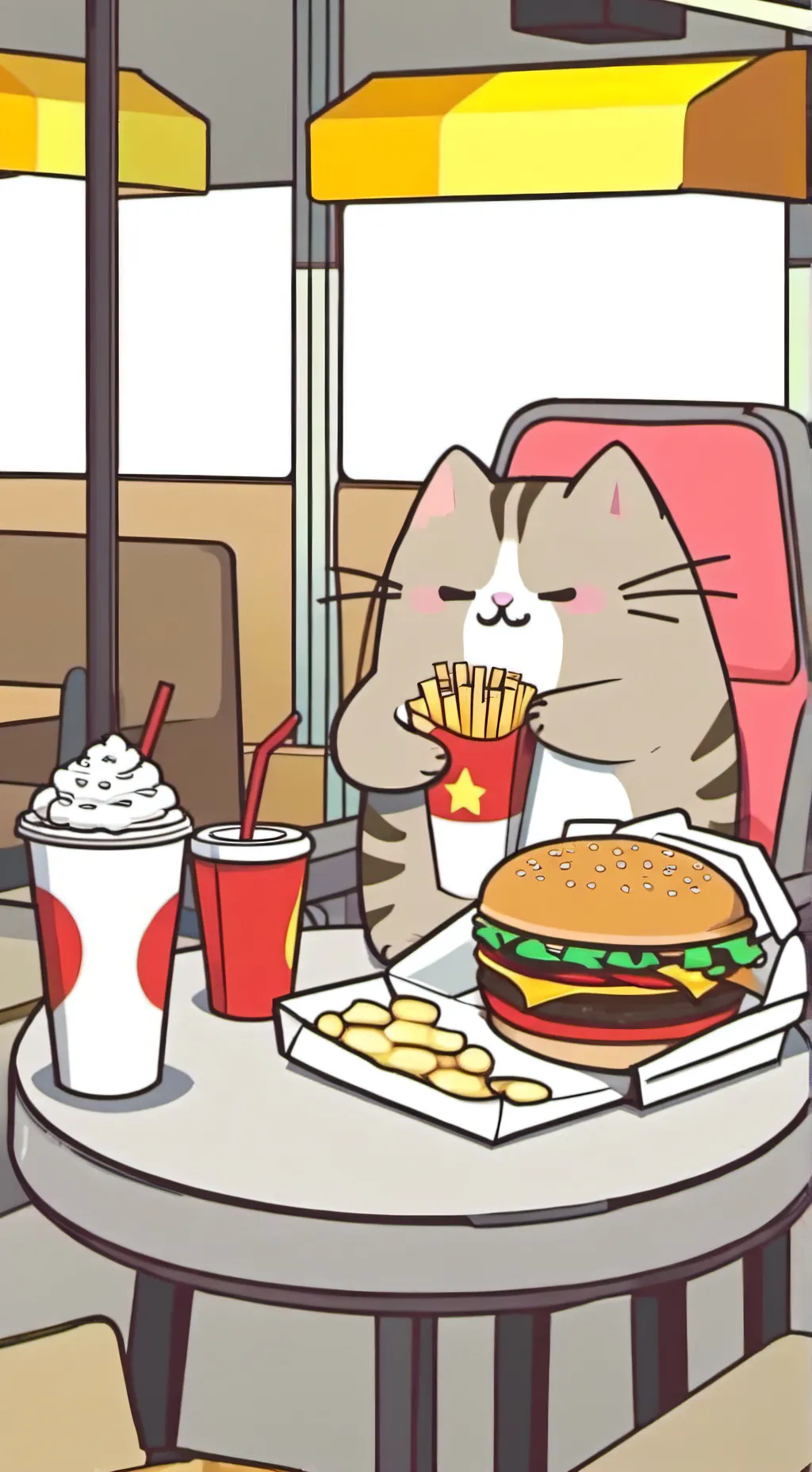 Talkie AI - Chat with Cat eat sum food. 