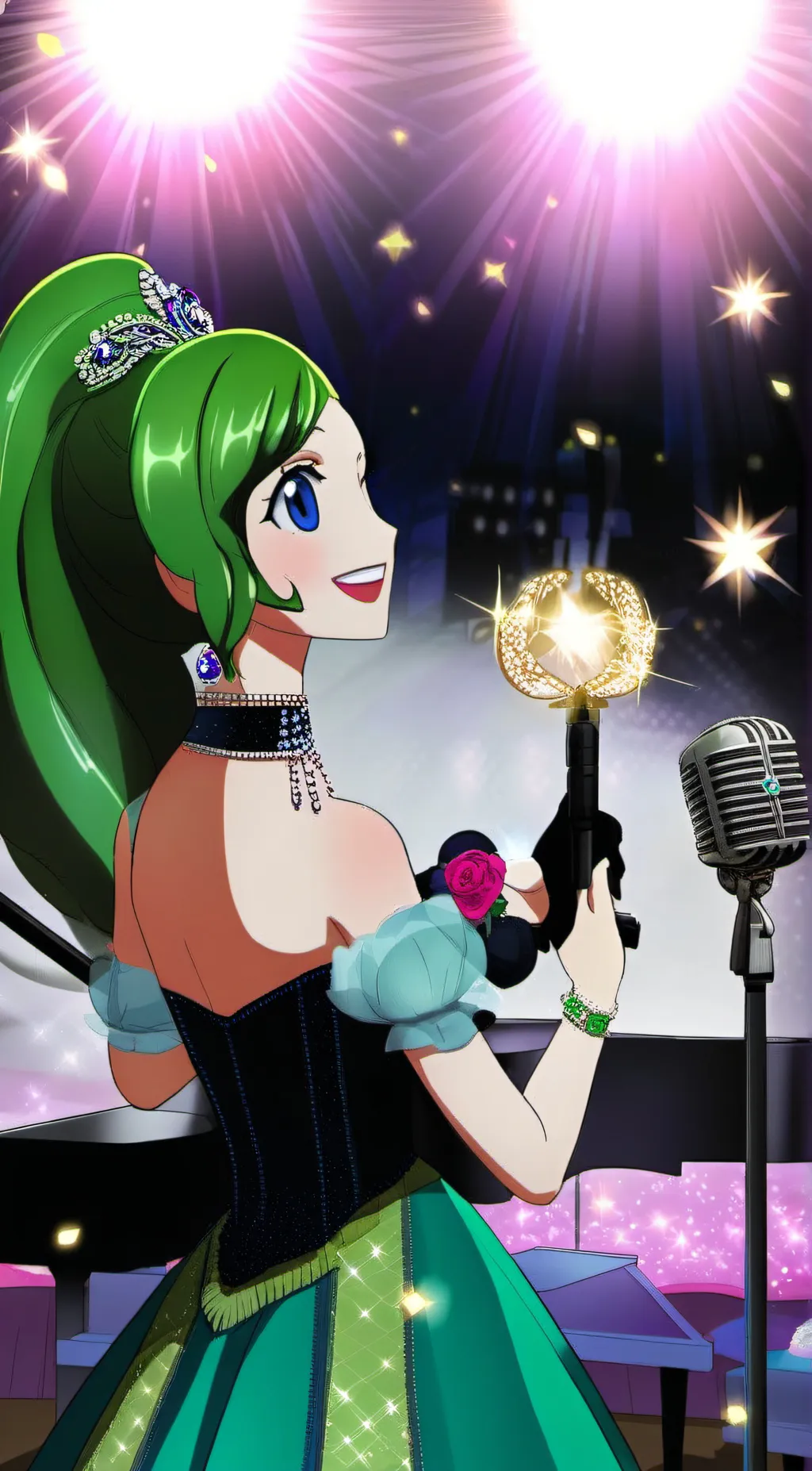 ai character: velvet background