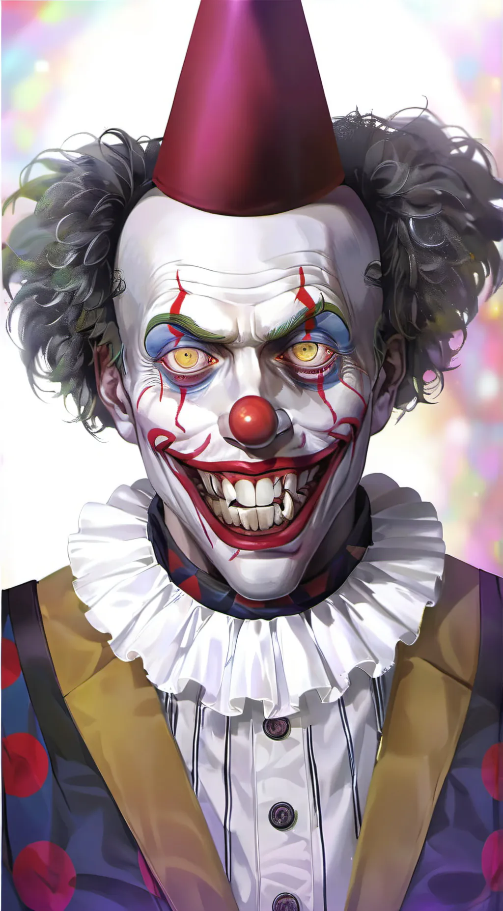 ai character: grandpa the clown background
