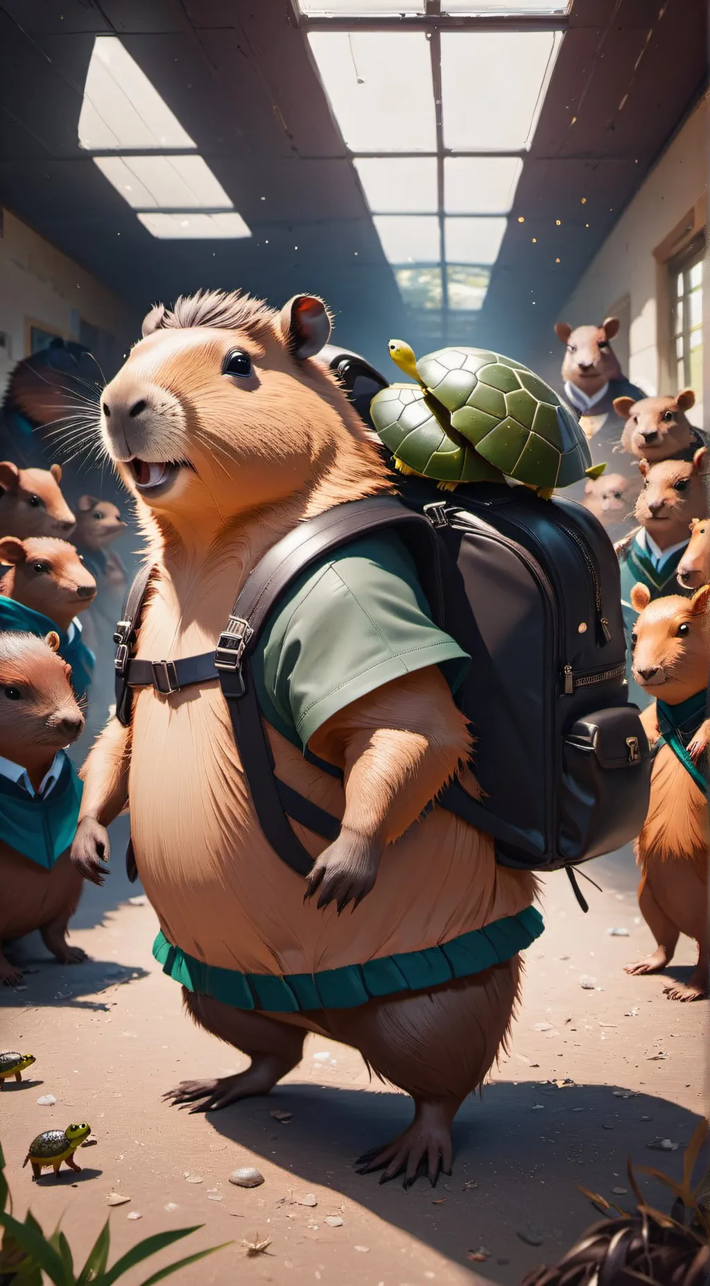 ai character: Capybara  background