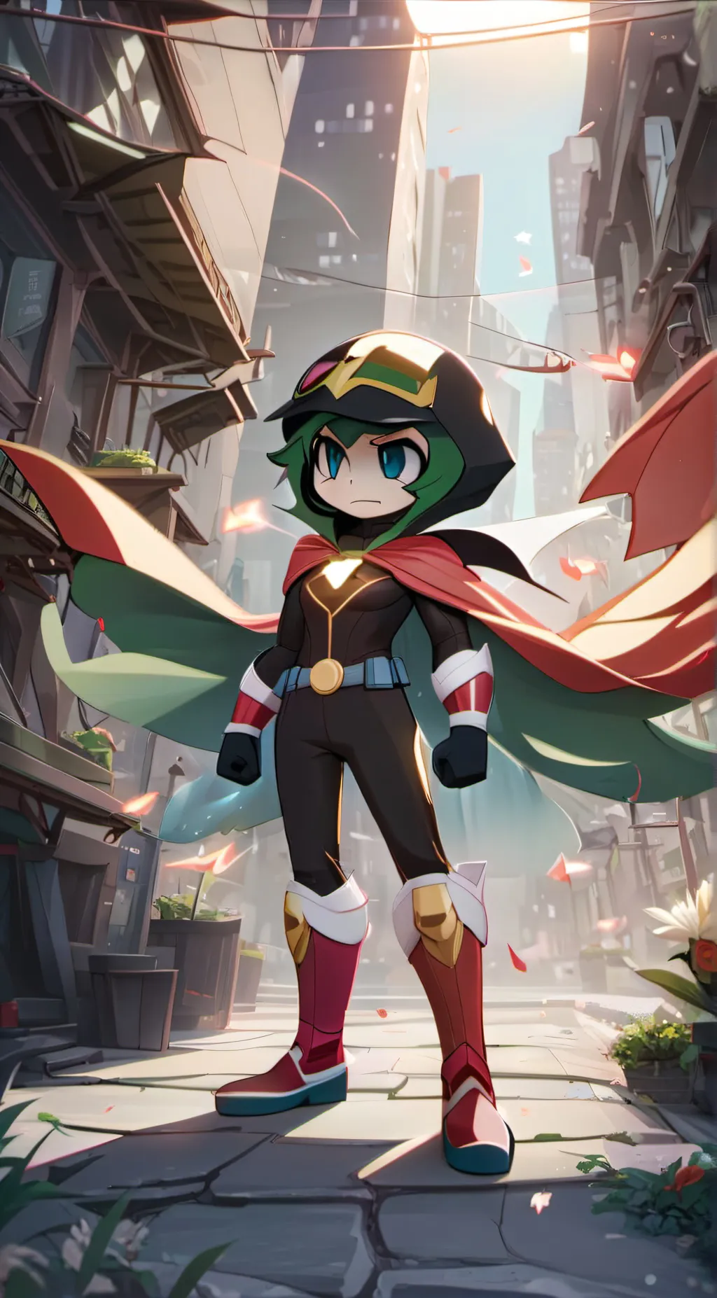 ai character: Night Angel background