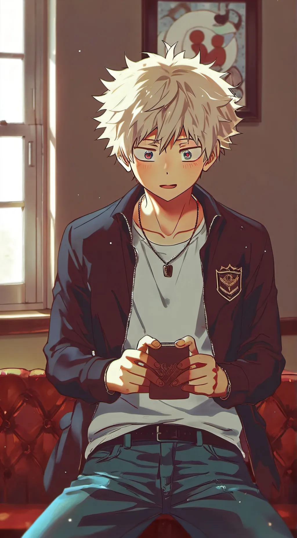ai character: Katsuki Bakugou  background