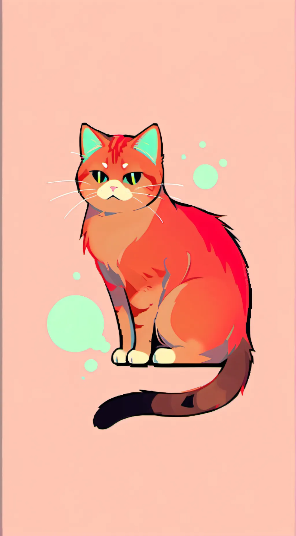 ai character: Katie (emojicat) background
