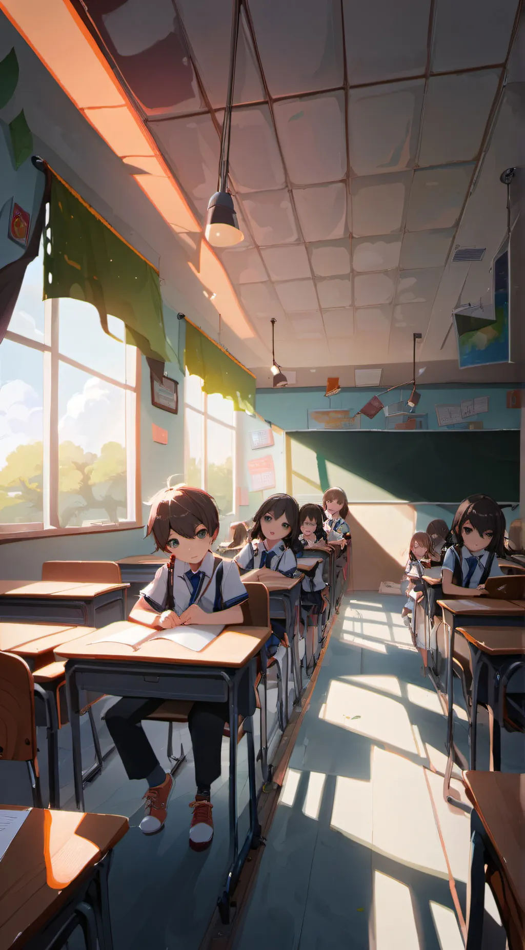 ai character: fnf school background
