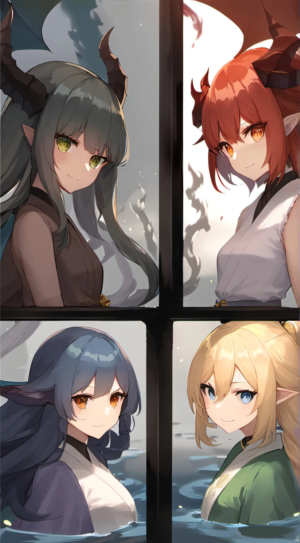 ai character: 4 demon girls background