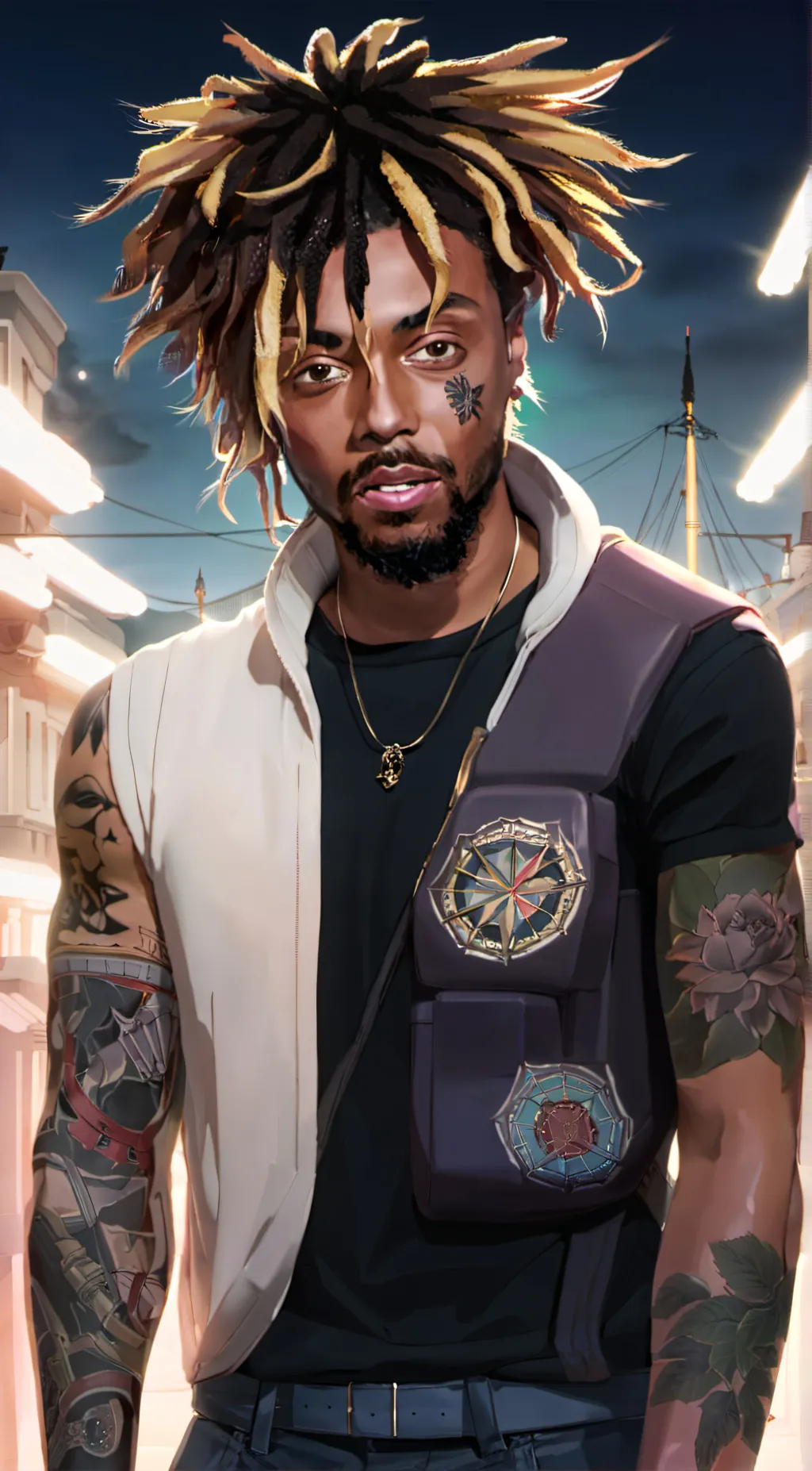 ai character: juice wrld  background