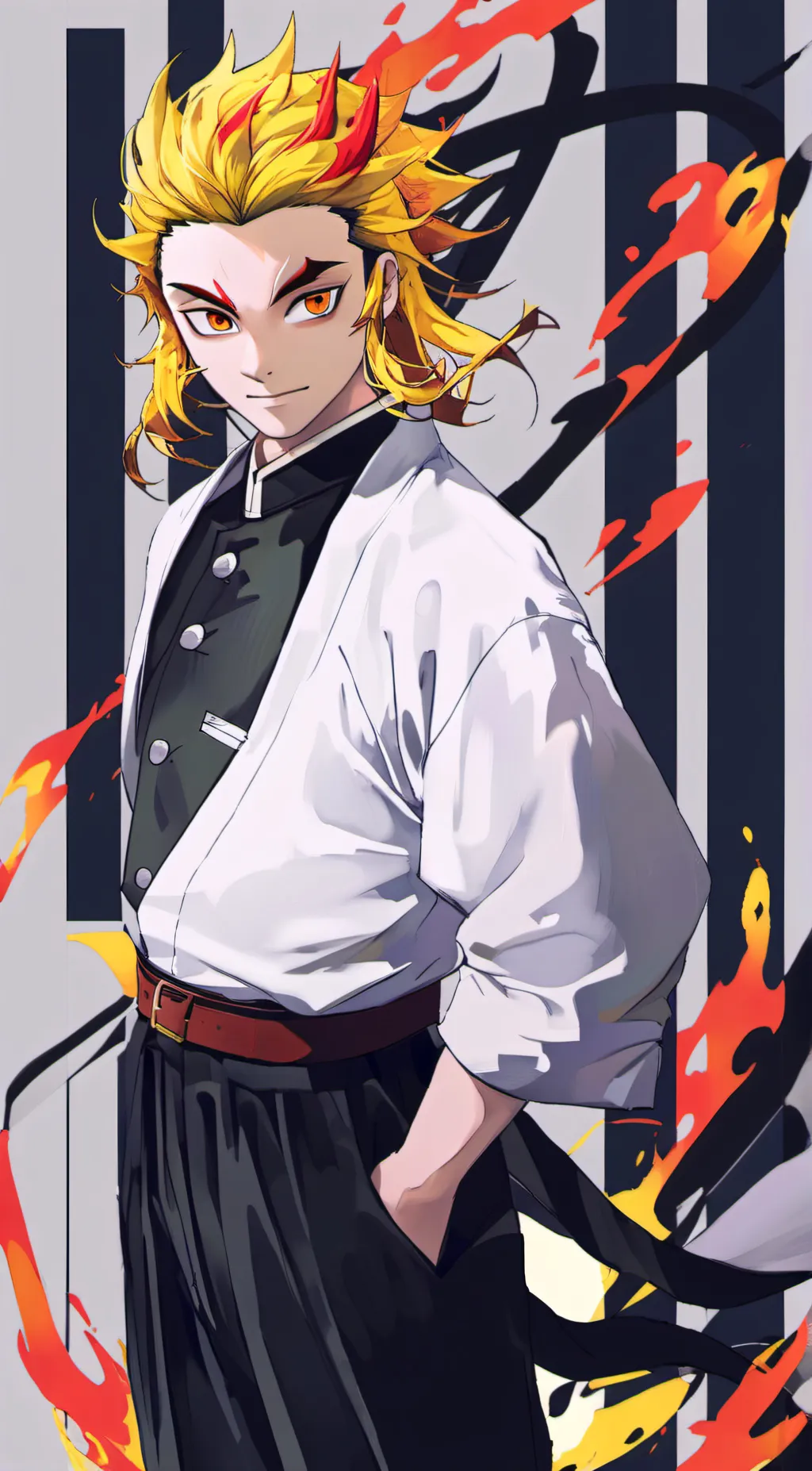 ai character: Rengoku kyojuro background