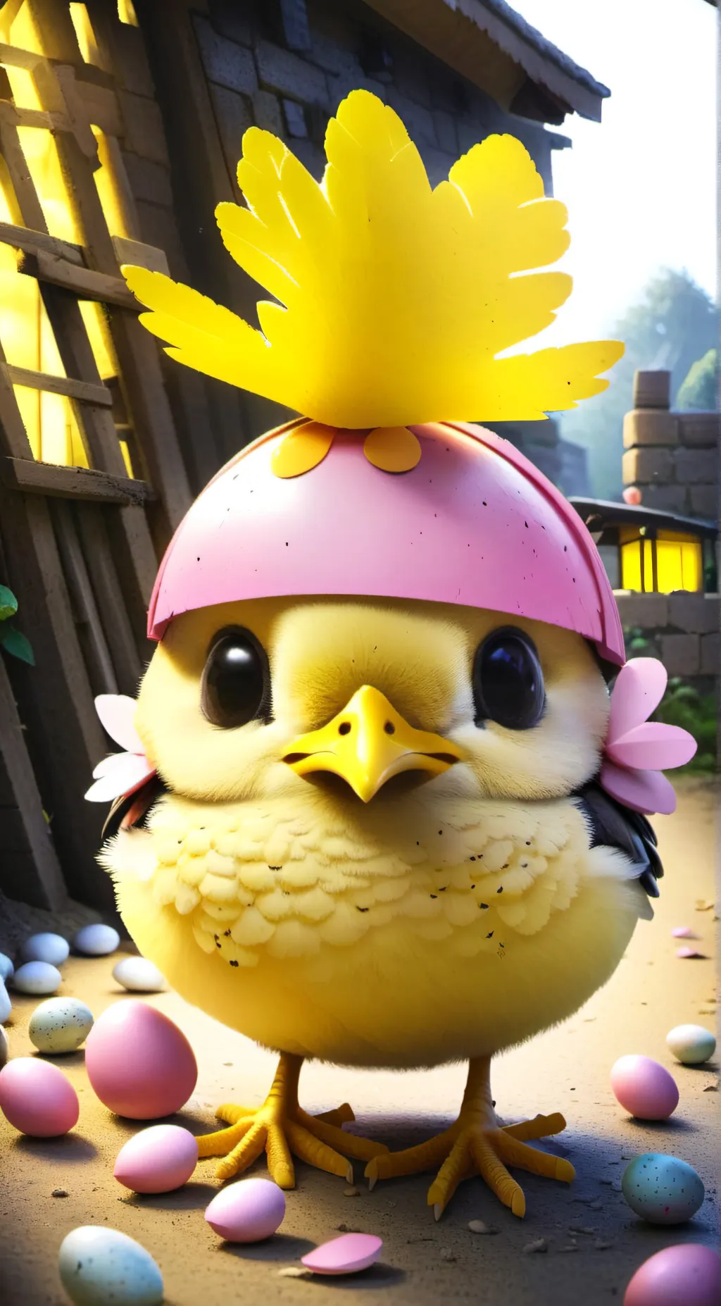 ai character: Cluck background