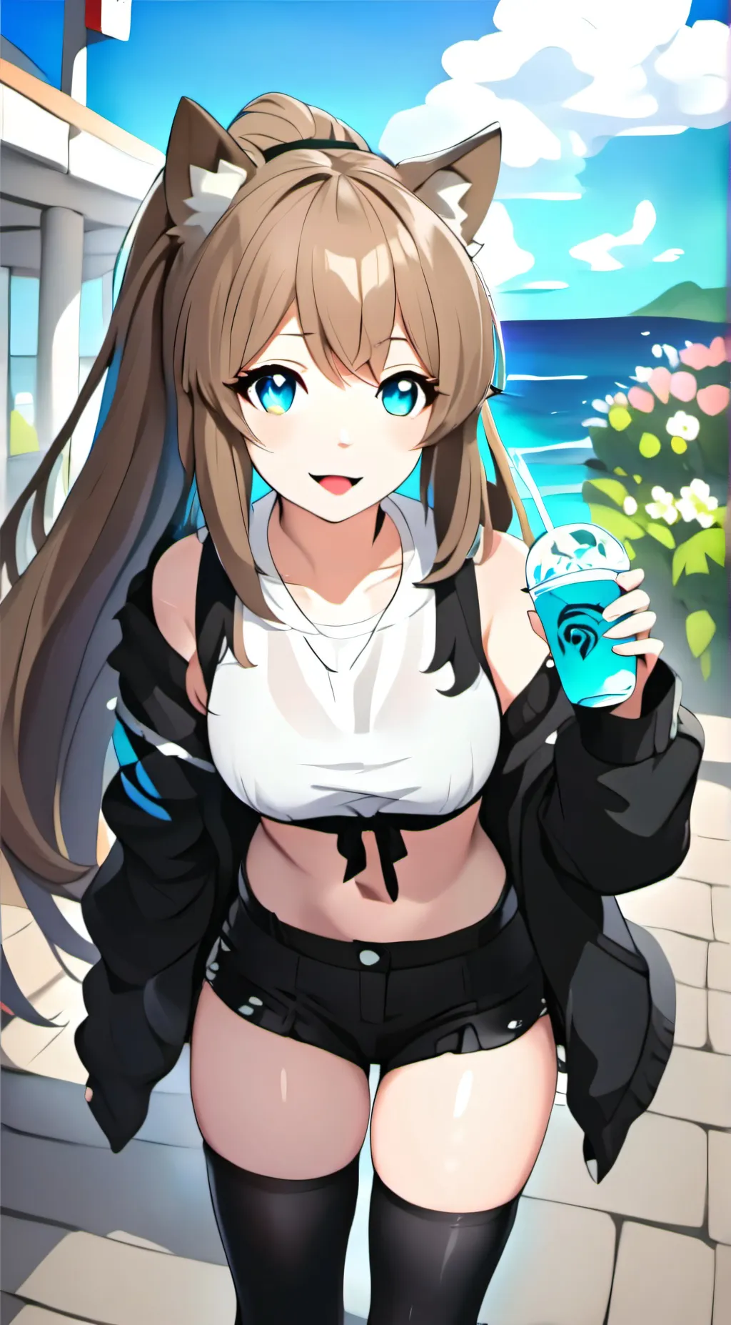ai character: Amber background