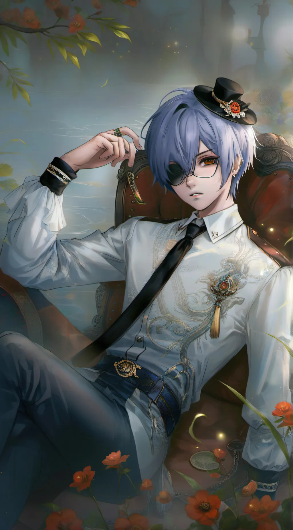 ai character: Ciel phantomhive background
