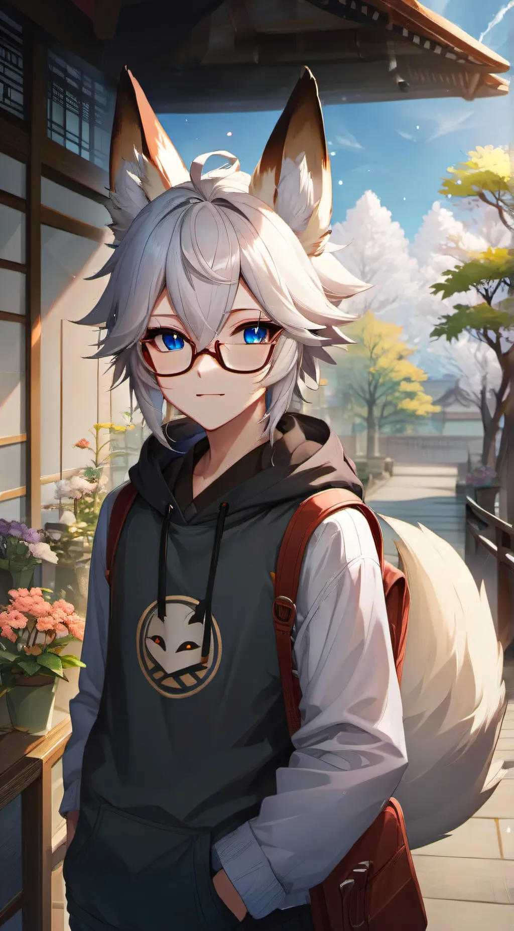 ai character: winter  background