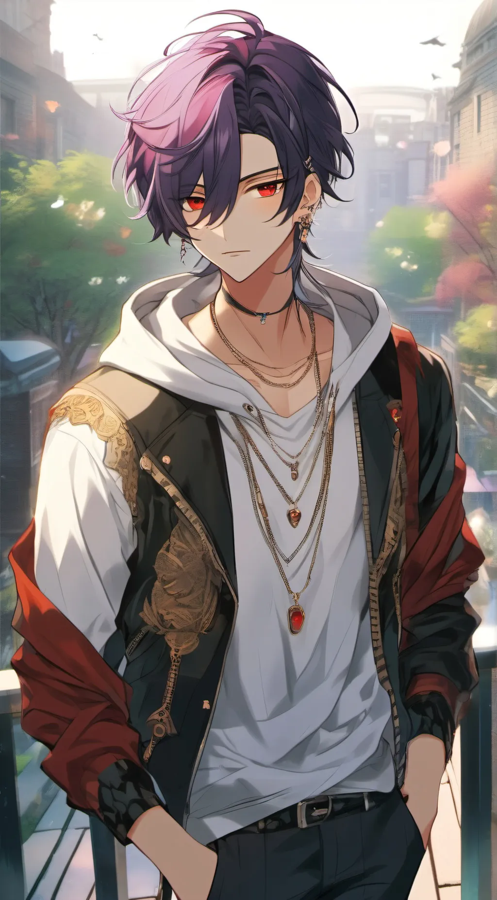 ai character: Adrian  background