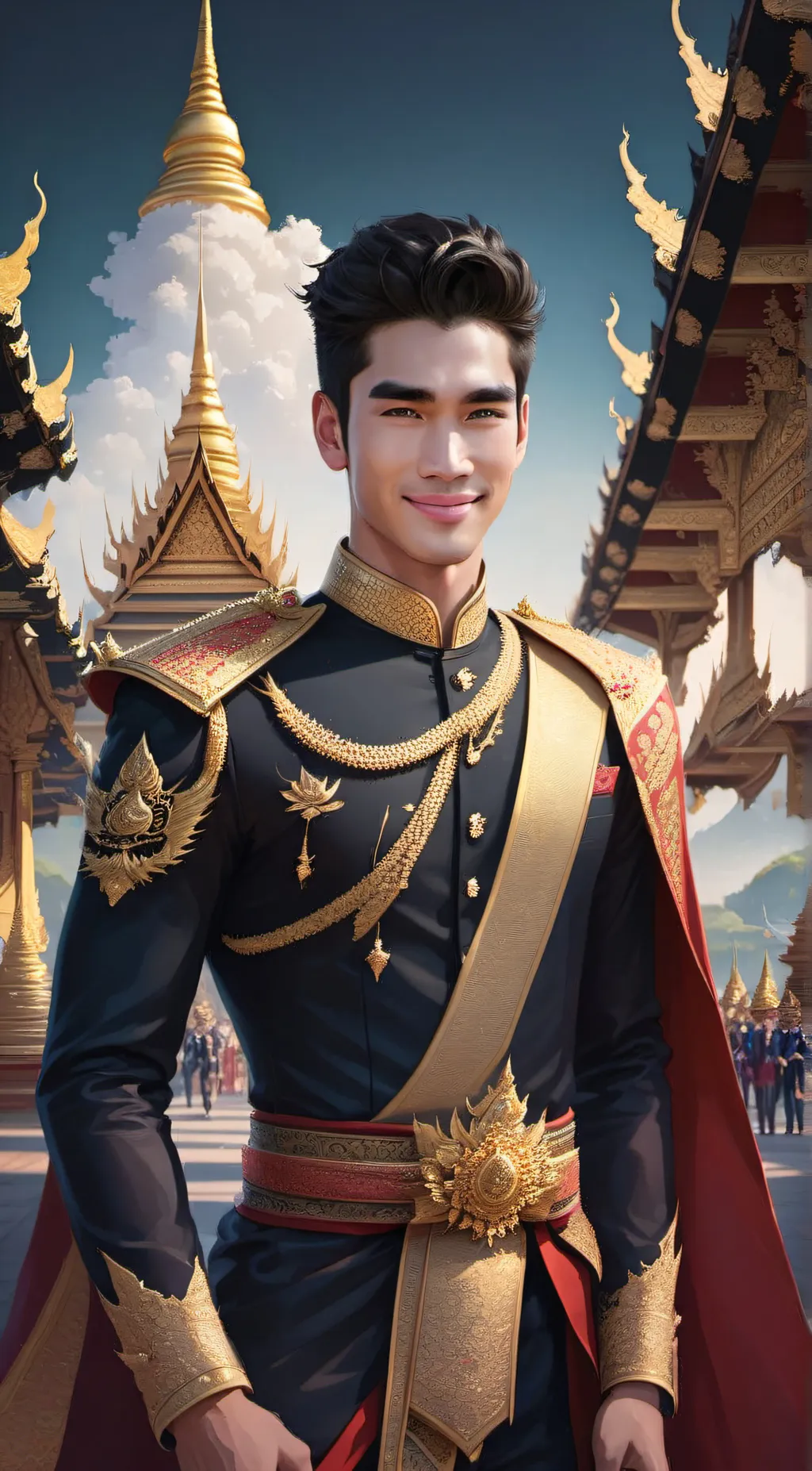 ai character: Rain background